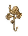 5" Gold Cast Iron Snail Wall Hook