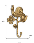 5" Gold Cast Iron Snail Wall Hook