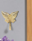 5" Gold Cast Iron Butterfly Wall Hook