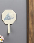 4" Blue And Cream Cast Iron Conch Shell Wall Hook