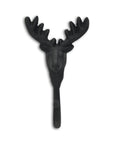 3" Black Cast Iron Deer Stag Wall Hook