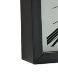 23" Black Red And Silver Iron Silent Analog Exposed Gear Wall Clock