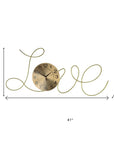41" Gold Silent Analog Novelty Wall Clock