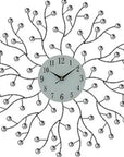 20" Black White And Clear Silent Analog Round Wall Clock