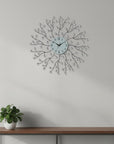 20" Black White And Clear Silent Analog Round Wall Clock
