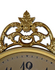 17" Gold And Black Resin Silent Pendulum Ornate Round Wall Clock