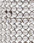 8" Clear And Silver Bejeweled Crystal Wall Sconce Candle Holder