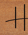 24" X 36" Natural And Black Mod Hello Outdoor Coir Door Mat