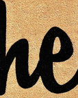 24" X 36" Natural And Black Bold Hello Outdoor Coir Door Mat