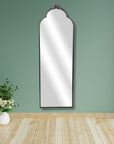 65" Black Metal Arch Full Length Hanging Mirror