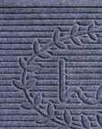 24" X 36" Dark Gray Striped Hello Outdoor Polypropylene Door Mat