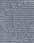 24" X 36" Gray Striped Hello Outdoor Polypropylene Door Mat
