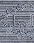 24" X 36" Gray Striped Hello Outdoor Polypropylene Door Mat