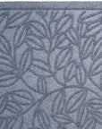 24" X 36" Gray Botanical Leaves Outdoor Polypropylene Door Mat