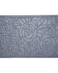 24" X 36" Gray Floral Outdoor Polypropylene Door Mat