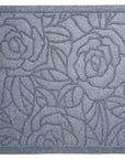 24" X 36" Gray Floral Outdoor Polypropylene Door Mat