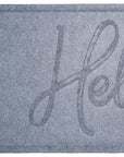 24" X 36" Gray Hello Outdoor Polypropylene Door Mat