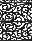 24" X 48" Black Scrollwork Outdoor Rubber Door Mat