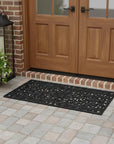 24" X 48" Black Scrollwork Outdoor Rubber Door Mat