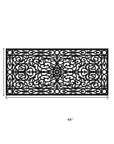 24" X 48" Black Scrollwork Outdoor Rubber Door Mat