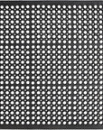 36" X 36" Black Geo Circles Outdoor Rubber Door Mat