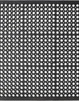 36" X 36" Black Geo Circles Outdoor Rubber Door Mat
