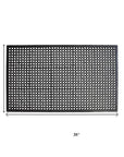 36" X 36" Black Geo Circles Outdoor Rubber Door Mat