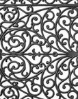 36" X 72" Black Scrollwork Outdoor Rubber Door Mat