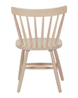Set of Two Natural Solid Wood Windsor Back Dining Side Chairs