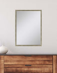 38" Silver Wood Accent Mirror