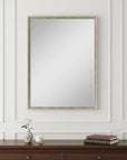 38" Silver Wood Accent Mirror