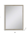 38" Silver Wood Accent Mirror
