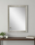 41" Silver Solid Wood Framed Accent Mirror