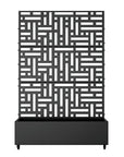 72" X 47" Black Metal Rectangular Planter Box