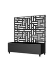 47" X 47" Black Metal Rectangular Planter Box