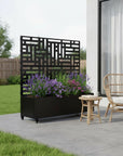 47" X 47" Black Metal Rectangular Planter Box