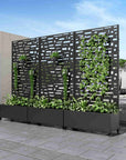 72" X 35" Black Metal Rectangular Planter Box