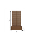 73" X 35" Brown Metal Rectangular Planter Box