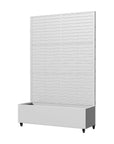 72" X 47" White Metal Rectangular Planter Box