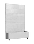 72" X 47" White Metal Rectangular Planter Box