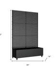 72" X 35" Black Metal Rectangular Planter Box