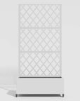 72" X 35" White Metal Rectangular Planter Box