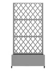 72" X 35" Gray Metal Rectangular Planter Box