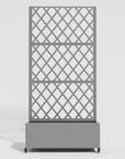 72" X 35" Gray Metal Rectangular Planter Box