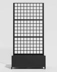 72" X 35" Black Metal Rectangular Planter Box
