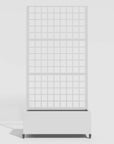 73" X 35" White Metal Rectangular Planter Box