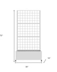 73" X 35" White Metal Rectangular Planter Box