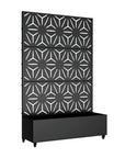 72" X 47" Black Metal Rectangular Planter Box