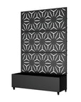 72" X 47" Black Metal Rectangular Planter Box