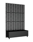 72" X 47" Black Metal Rectangular Planter Box